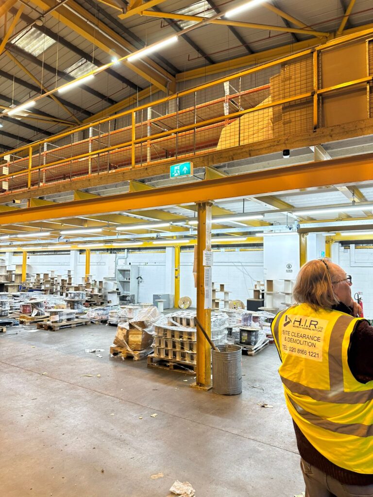 Heathrow Industrial Recycling - Pallet, wrecking and shelving -dismantling and removal, Mezzanine floor - dismantle and removal