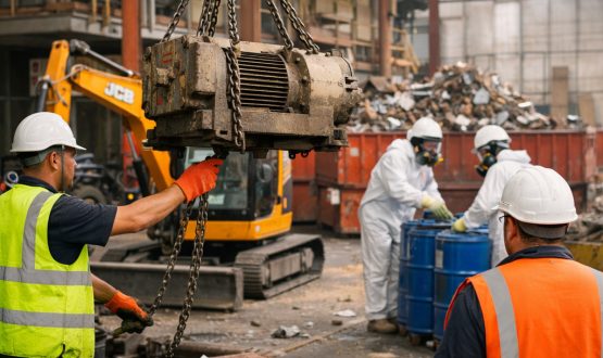 factory clearance services removing machinery from industrial site UK