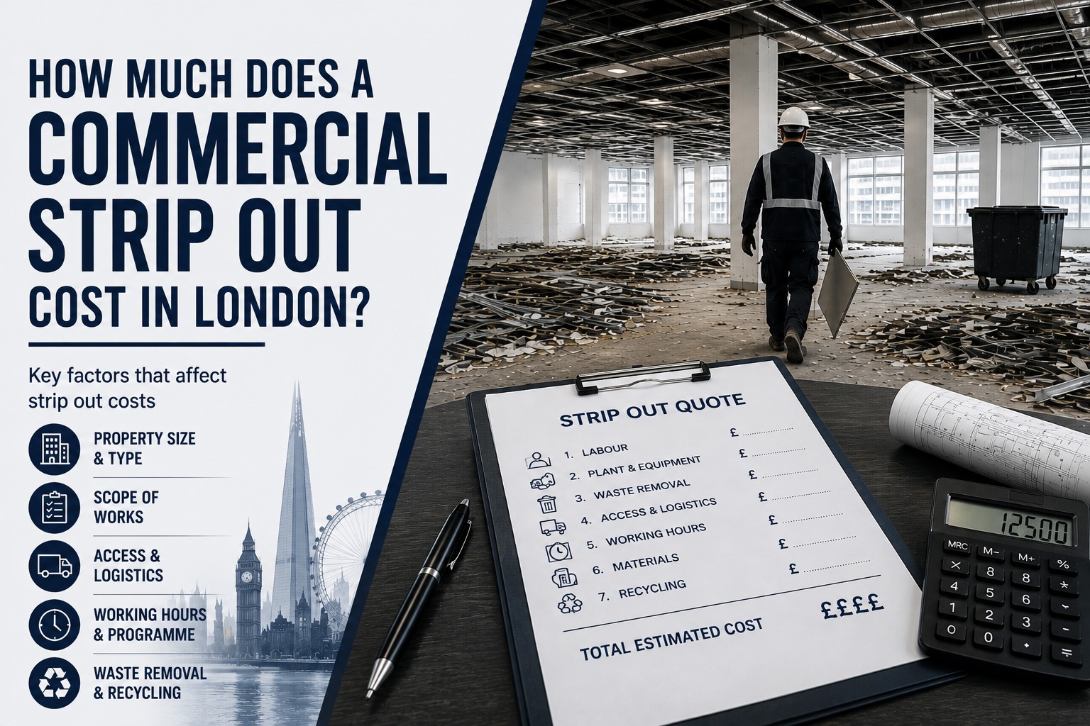 How Much Does a Commercial Strip Out Cost in London?